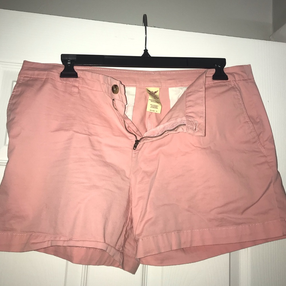 Peach colored shorts